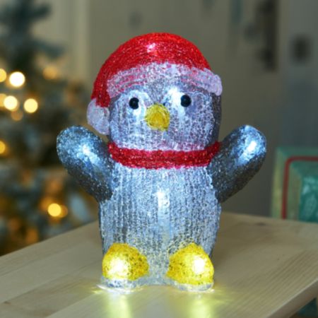 Penguin Christmas Light Decoration - 16 x 14cm