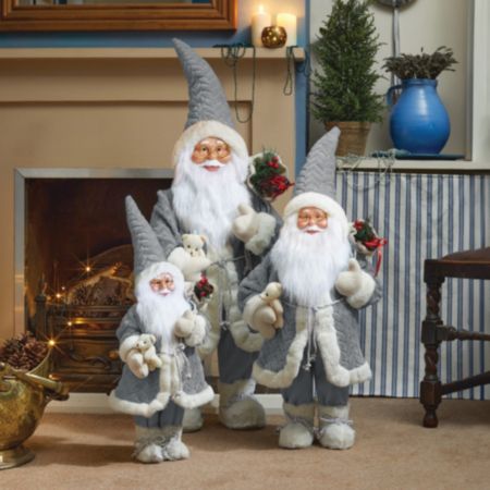 Christmas Decoration | Standing Mega Papa Noel - Grey (85cm)