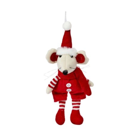 Christmas Mouse Hanging Pendant - 25 x 9cm (Assorted)