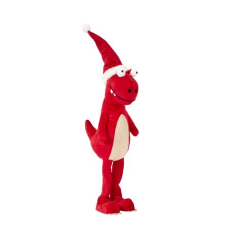 Festive Standing Dino Christmas Plush - Red (60cm)