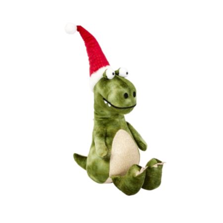 Festive Seated Dino Christmas Plush - Green (45cm)