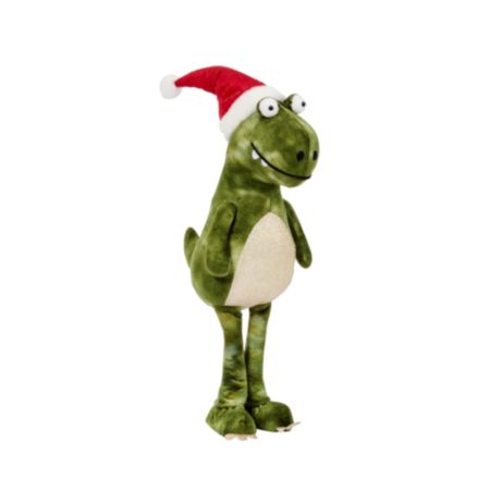 Festive Standing Dino Christmas Plush - Green (70cm)