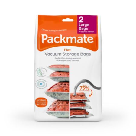 Packmate 2 Piece Large Flat Vacuum Bag Set