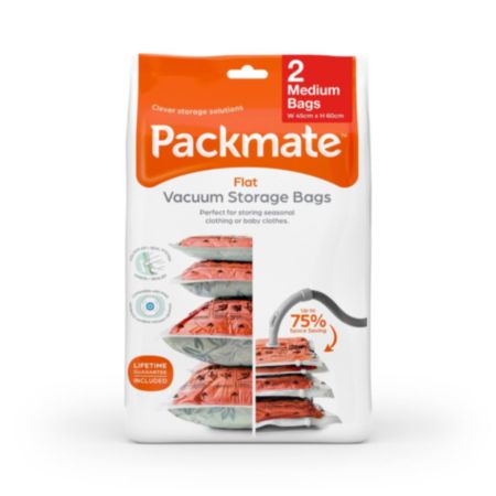 Packmate 2 Piece Medium Flat Vacuum Bag Set