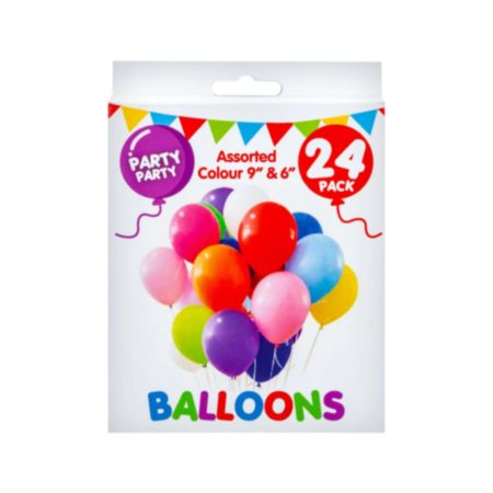 Assorted Balloons (24 Pack)