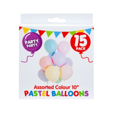 Pastel Balloons - 10" (15 Pack)