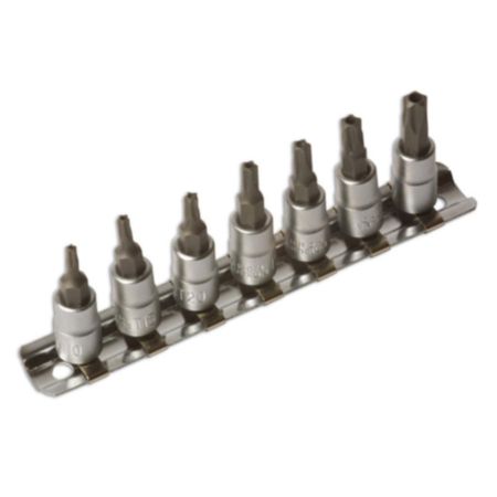 Laser Tamperproof Star* 5-Sided Socket Bit Set 1/4"D 7 Piece