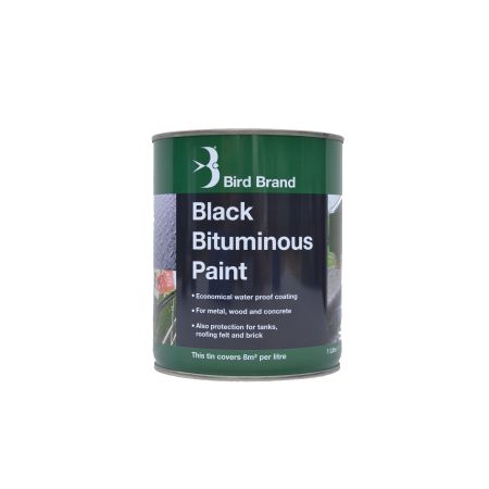 Bird Brand Black Bituminous Paint 1L