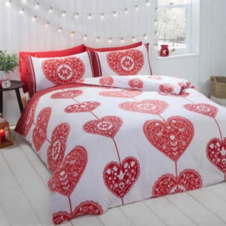Scandi Hearts Double Red