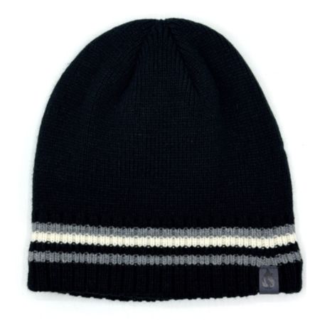 Heat Machine Mens Striped Rim Beanie