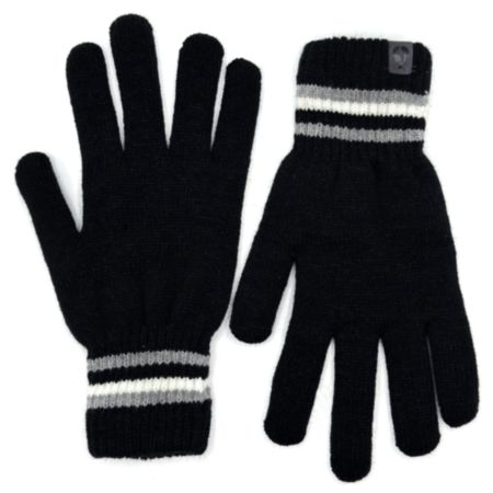 Heat Machine Mens Striped Rim Gloves - Black (1 Pack)