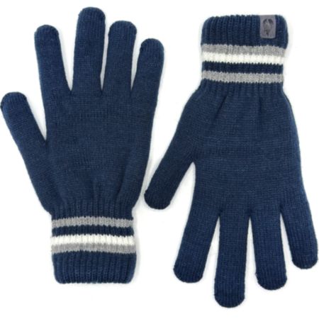 Heat Machine Mens Striped Rim Gloves - Navy (1 Pack)