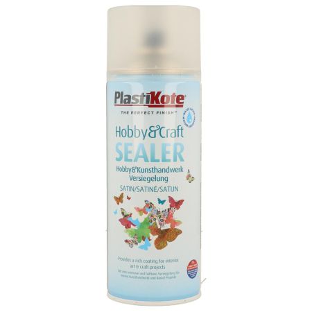 Plastikote Hobby Seal Clear Satin Spray Paint 400ml