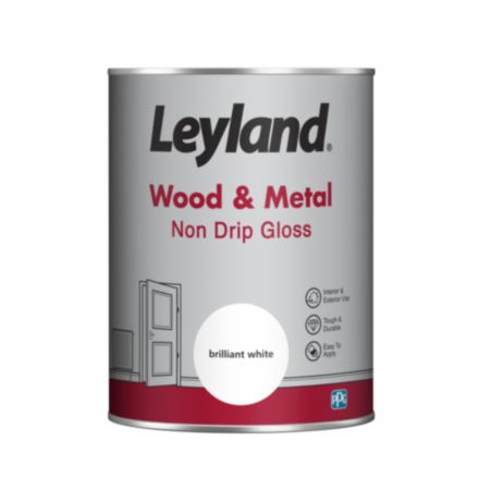 Leyland® Wood & Metal Non Drip Gloss (1.25L) - Brilliant White