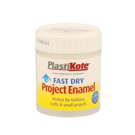 Plastikote Fast Dry Enamel Gloss White Paint 59ml