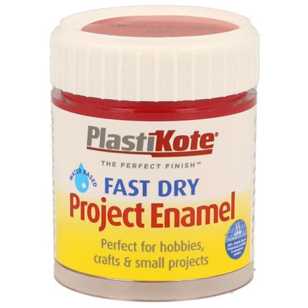 Plastikote Fast Dry Enamel Red Metallic Paint 59ml