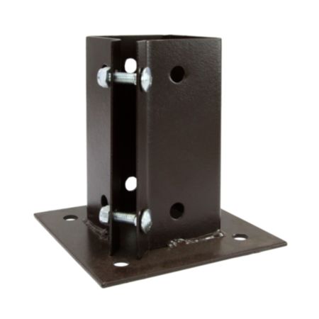 Bolt Down Post Support | Clamp Grip - Brown (75mm)