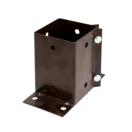 Flush-Fit Bolt Down Post Support | Clamp Grip - Brown (75mm)