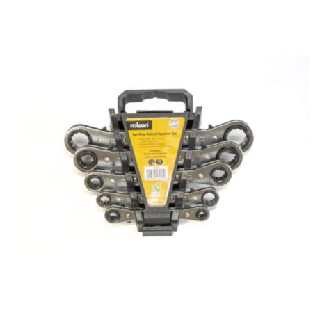 Rolson 5 Piece Ratchet Ring Spanner Set