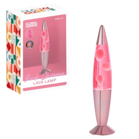 Global Gizmos 16'' Pink Chrome Lava Lamp