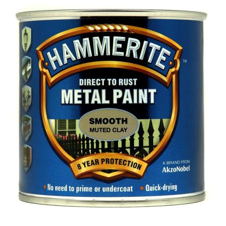 Hammerite Metal Paint Smooth Muted Clay 250ml