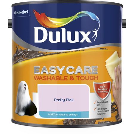 Dulux Easycare Washable & Tough Matt Paint Pretty Pink 2.5L