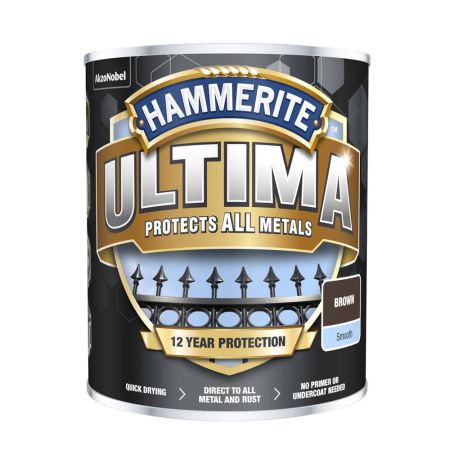Hammerite Ultima Metal Smooth Paint Brown 750ml