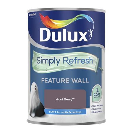 Dulux Simply Refresh One Coat Feature Wall Paint Acai Berry 1.25L