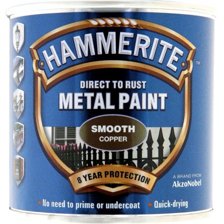 Hammerite Metal Paint Smooth Copper 250ml