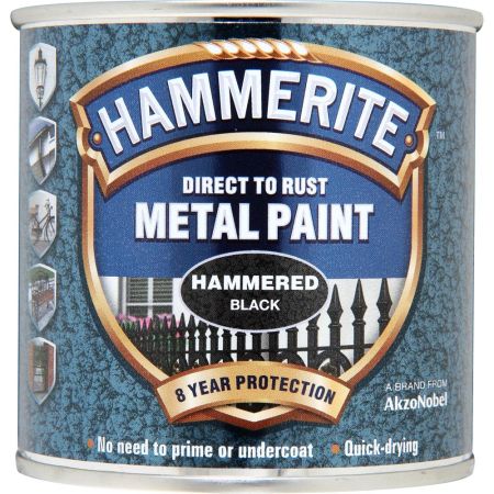 Hammerite Metal Paint Hammered Black 250ml
