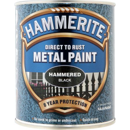 Hammerite Metal Paint Hammered Black 750ml