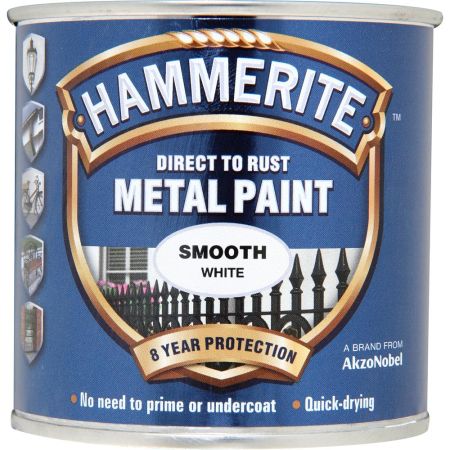 Hammerite Metal Paint Smooth White 250ml