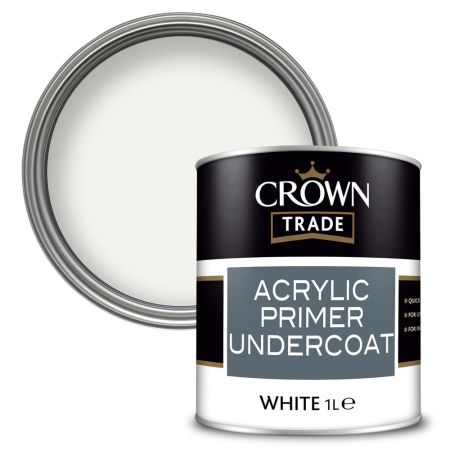 Crown Trade Acrylic Primer Undercoat White 1L