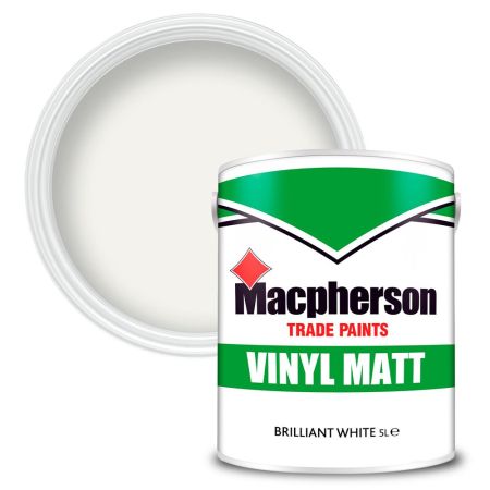 Macpherson Vinyl Matt Emulsion Paint Brilliant White 5L