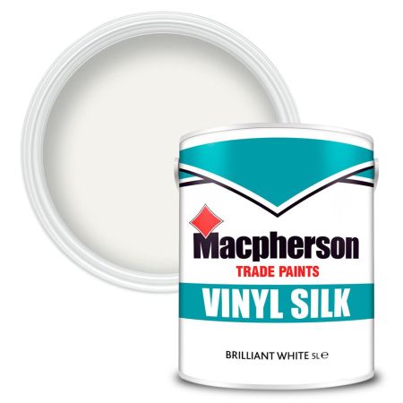 Macpherson Vinyl Silk Emulsion Paint Brilliant White 5L