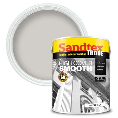 Sandtex Trade Highcover Smooth Paint Birch 5L