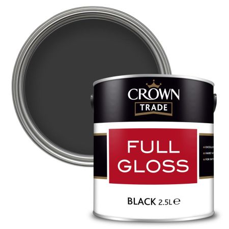 Crown Trade Full Gloss Paint Black 2.5L