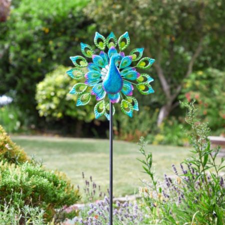 Smart Solar - Peacock Illuminated Wind Spinner (130 x 38cm)