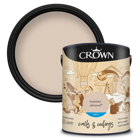 Crown Matt Emulsion Paint Toasted Almond 5L