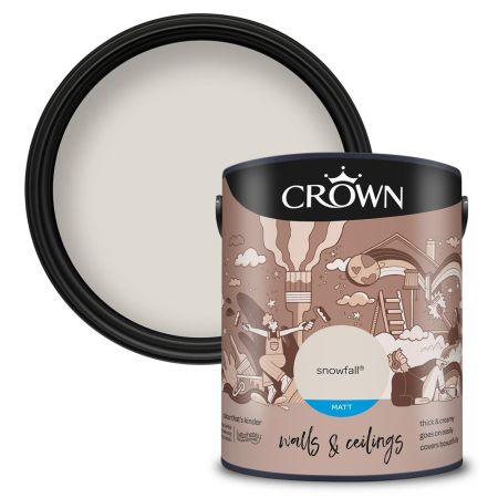 Crown Matt Emulsion Paint Snowfall 5L