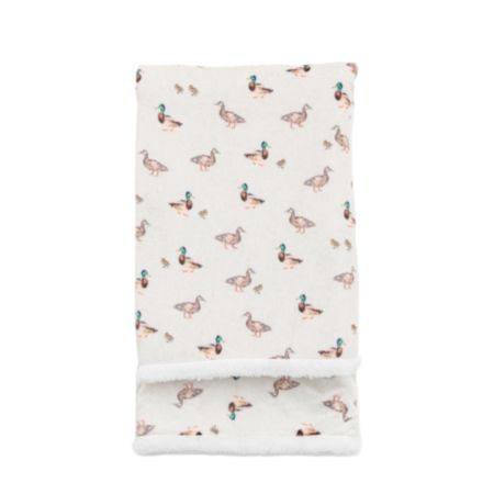 Watercolour Kilburn Duck Sherpa Fleece 1400 x 1700mm