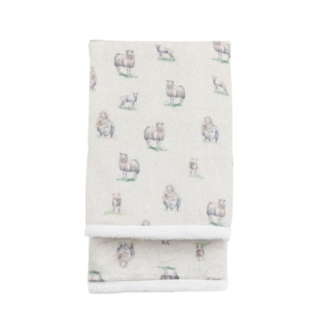 Watercolour Kilburn Sheep Sherpa Fleece 1400 x 1700mm