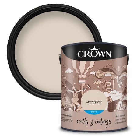Crown Matt Emulsion Paint Wheatgrass 5L