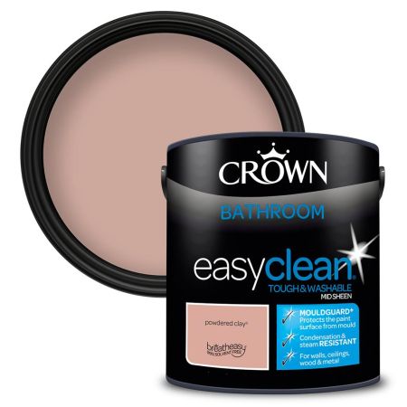 Crown Easyclean Bathroom Paint Powdered Clay 2.5L