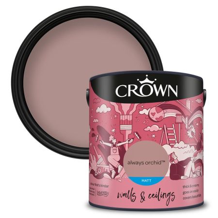 Crown Matt Emulsion Paint Always Orchid 2.5L