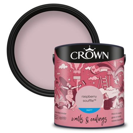 Crown Matt Emulsion Paint Raspberry Souffle 2.5L