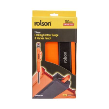 Rolson Locking Contour Gauge & Marker Pencil - 250mm