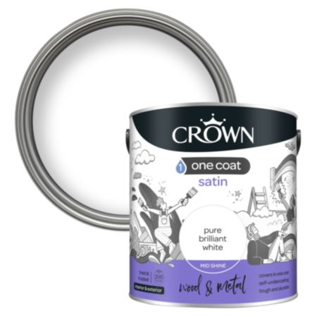 Crown One Coat Satin Brilliant White 2.5L