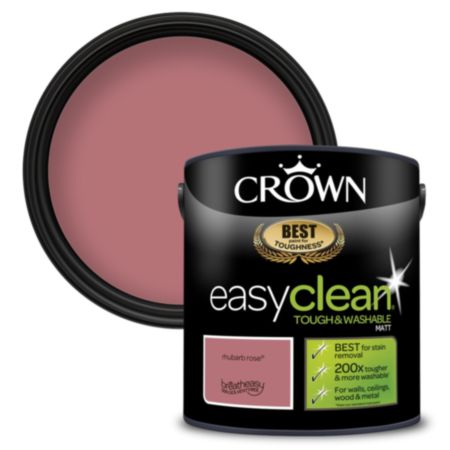 Crown Easyclean Matt Paint Rhubarb Rose 2.5L