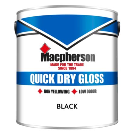 Macpherson Quick Dry Gloss Paint - Black (2.5L)